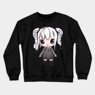 Emo Kawaii Girl Crewneck Sweatshirt